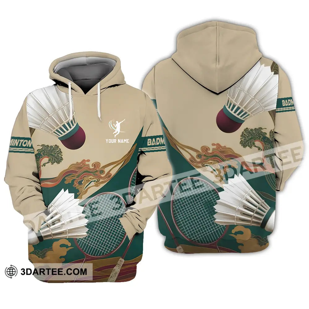 Unisex Shirt Custom Badminton Sport Shirt Hoodie / S T shirt