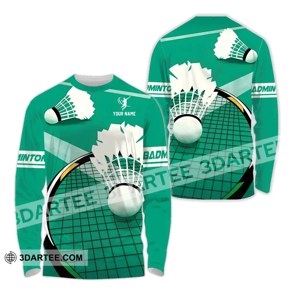 Unisex Shirt Custom Badminton Sport Shirt Long Sleeve Shirt / S T shirt