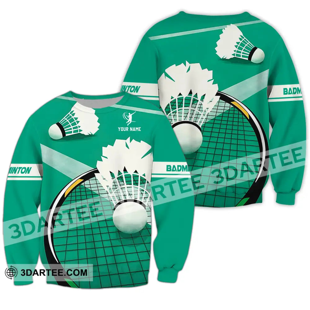 Unisex Shirt Custom Badminton Sport Shirt Long Sleeve / S T shirt