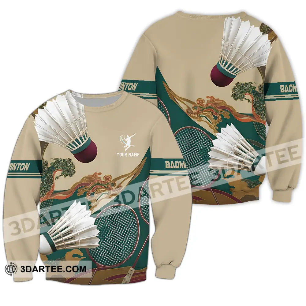 Unisex Shirt Custom Badminton Sport Shirt Long Sleeve / S T shirt