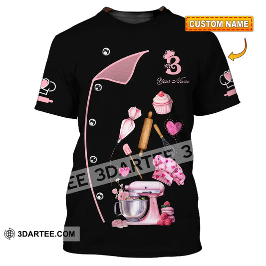 Unisex Shirt - Custom Bakery Black & Pink Cute Shirt T-shirt