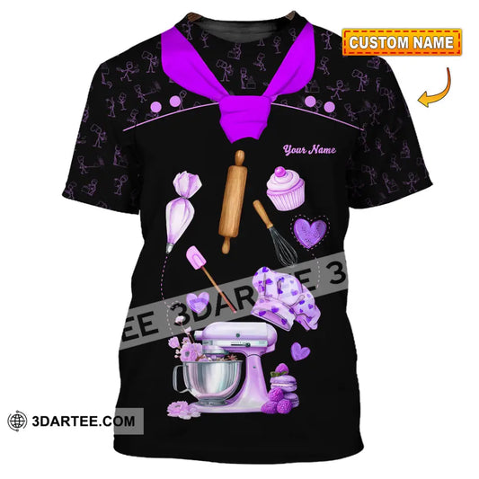 Unisex Shirt - Custom Bakery Black & Purple Cute Shirt T-shirt