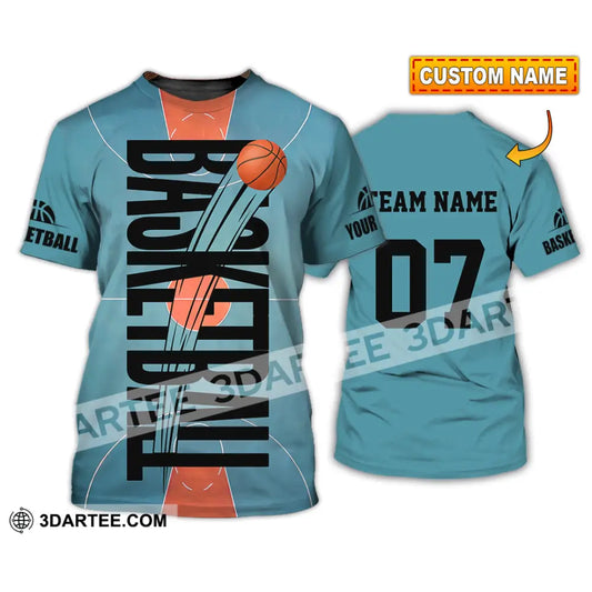 Unisex Shirt - Custom Basketball Blue Shirt T-shirt