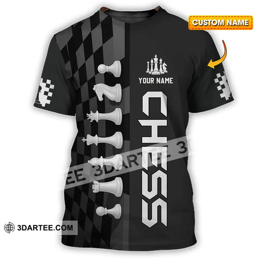 Unisex Shirt - Custom Black And White Chess Chess Player Sporty Shirt T-shirt