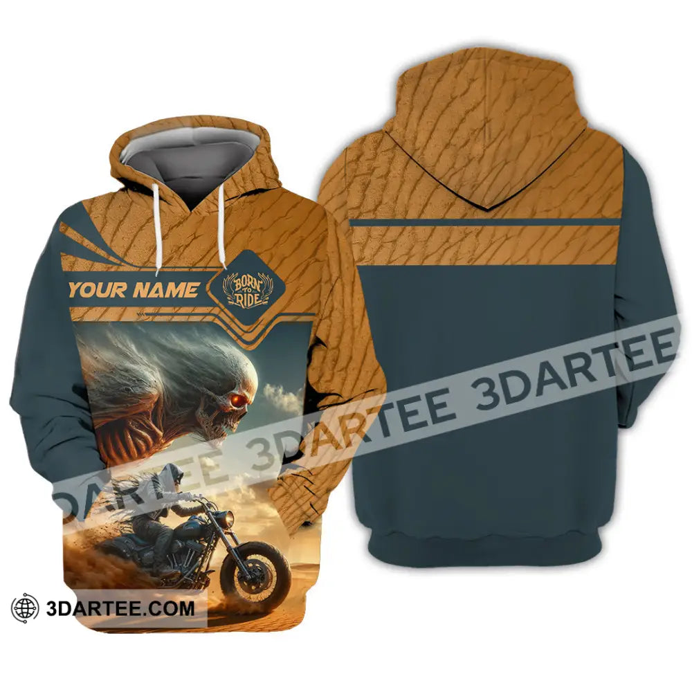 Unisex Shirt - Custom Born To Ride Riding Lover Shirt Hoodie / S T-shirt