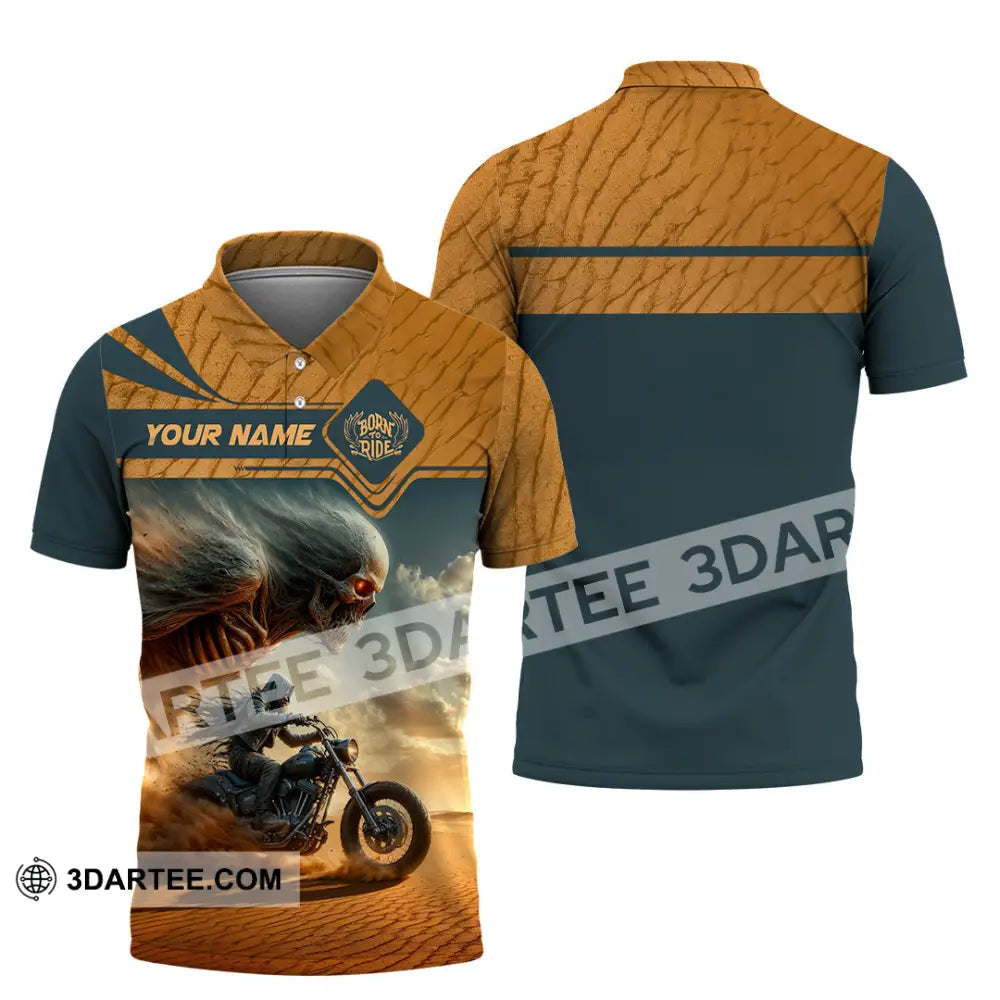 Unisex Shirt - Custom Born To Ride Riding Lover Shirt Polo Shirt / S T-shirt