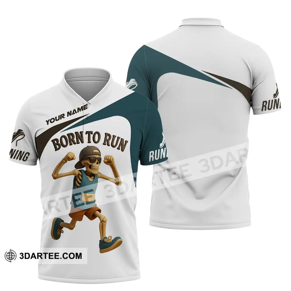 Unisex Shirt - Custom Born To Run Running Lover Sport Shirt Polo Shirt / S T-shirt