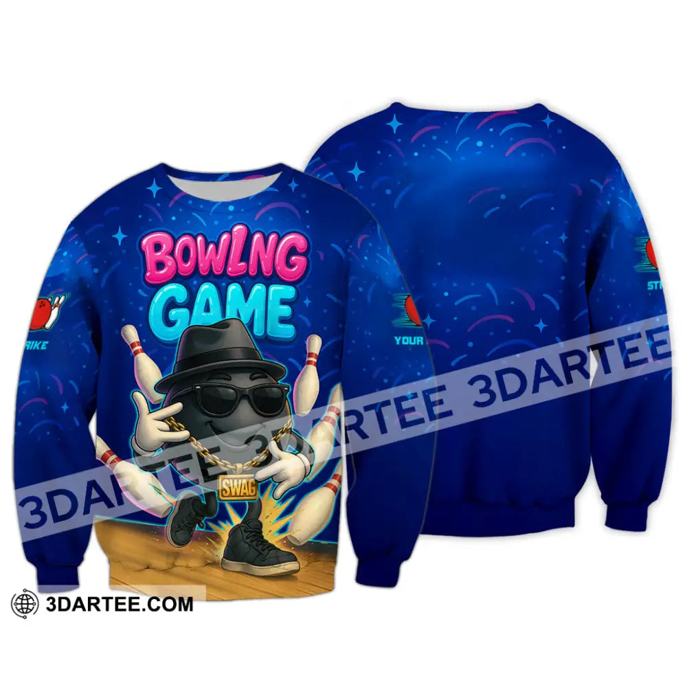 Unisex Shirt - Custom Bowling Game Swag Shirt Long Sleeve / S T-shirt