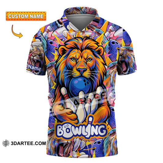 Unisex Shirt - Custom Bowling Lion Shirt T-shirt