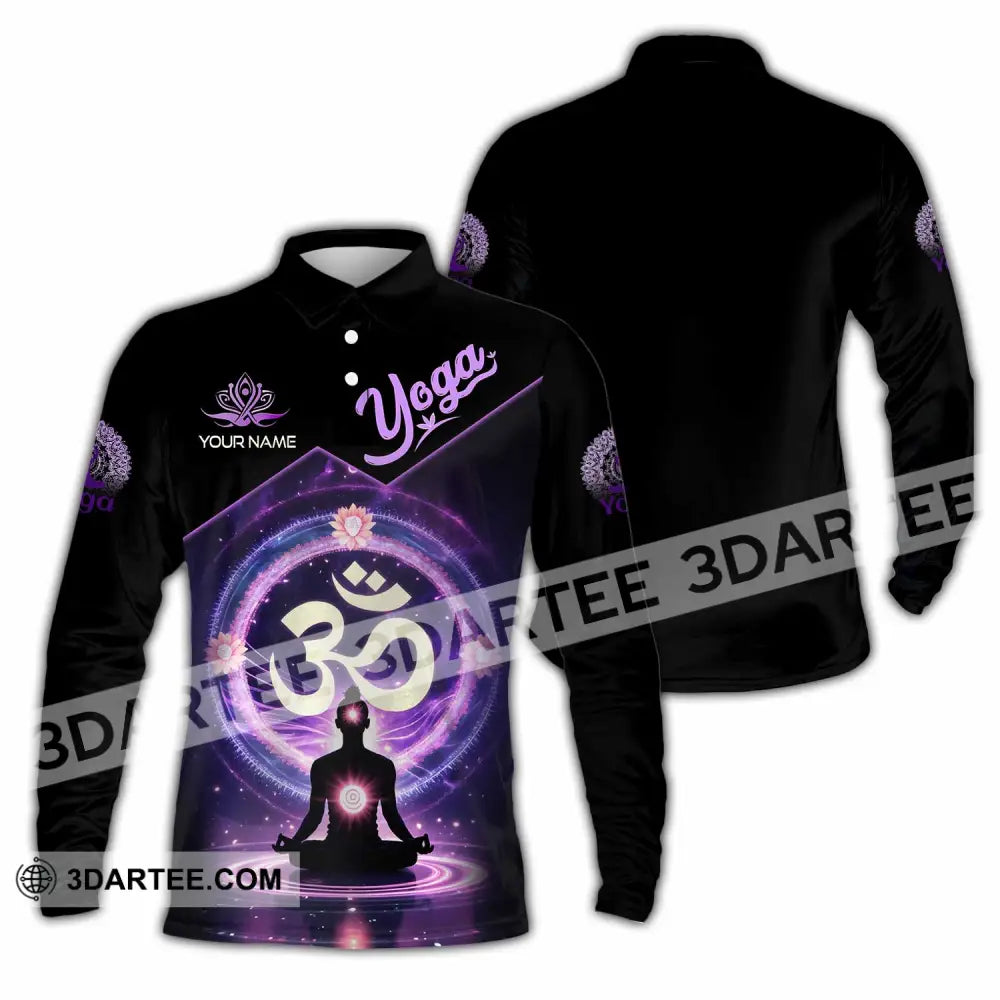 Unisex Shirt - Custom Chill Relax Yoga Shirt Long Sleeve Polo / S T-shirt