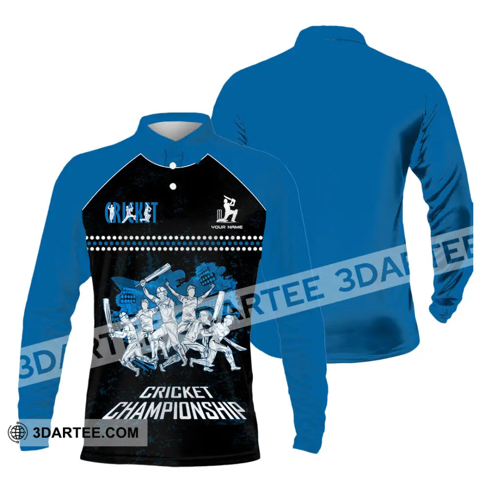 Unisex Shirt Custom Cricket Championship Shirt Long Sleeve Polo / S T shirt
