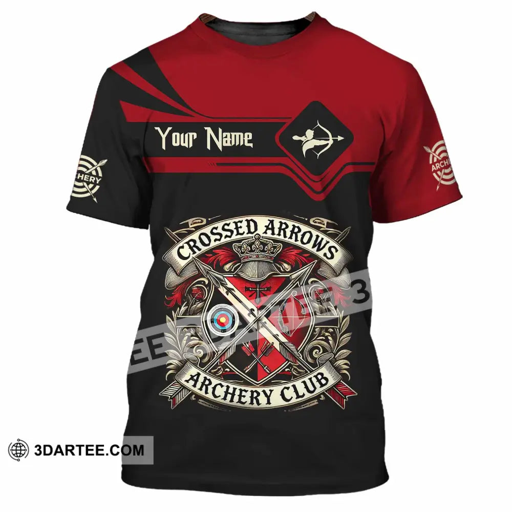 Unisex Shirt Custom Crossed Arrows Archery Club Sport Shirt T Shirt / S T shirt