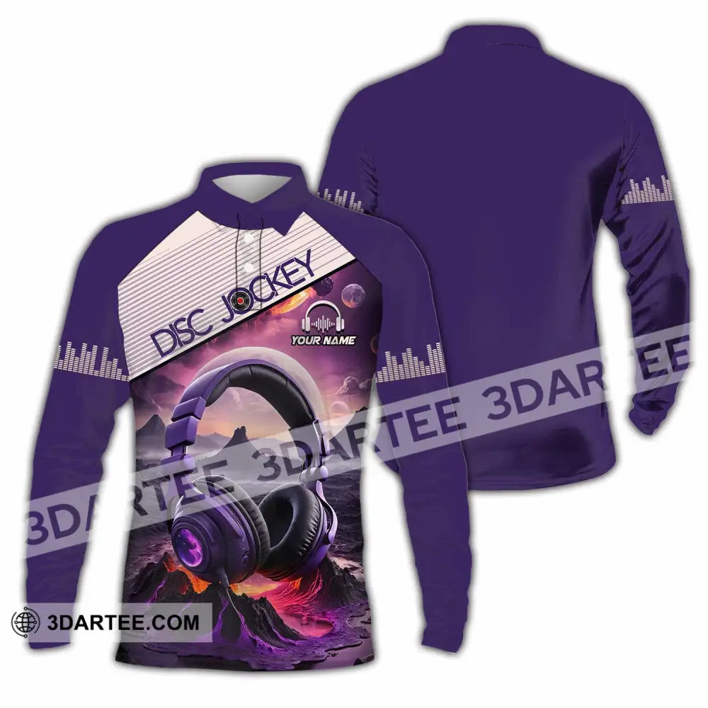 Unisex Shirt - Custom Disc Jockey Shirt Long Sleeve Polo / S T-shirt