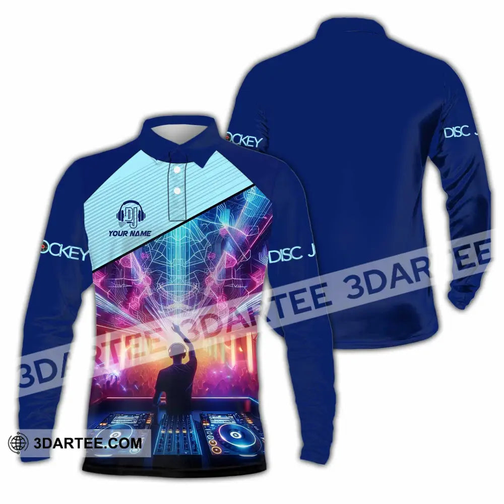 Unisex Shirt - Custom Disc Jockey Shirt Long Sleeve Polo / S T-shirt