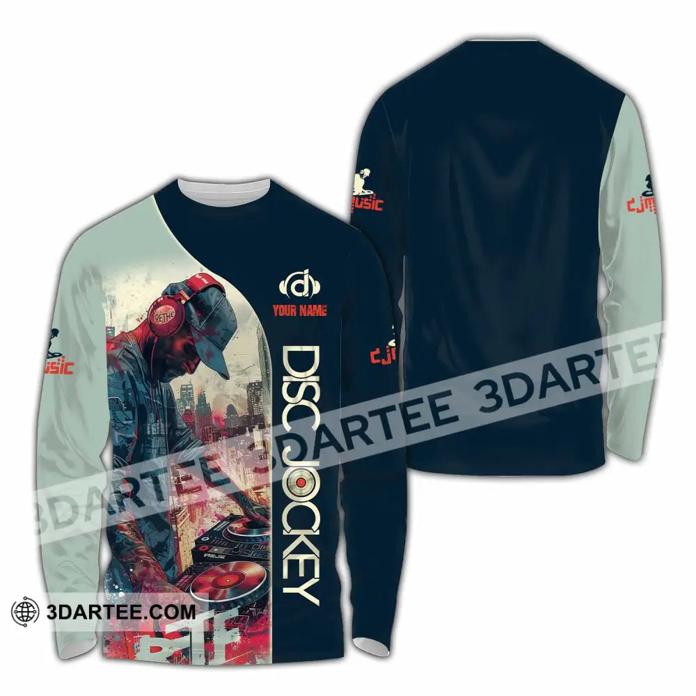 Unisex Shirt - Custom Disc Jockey Shirt Long Sleeve Shirt / S T-shirt