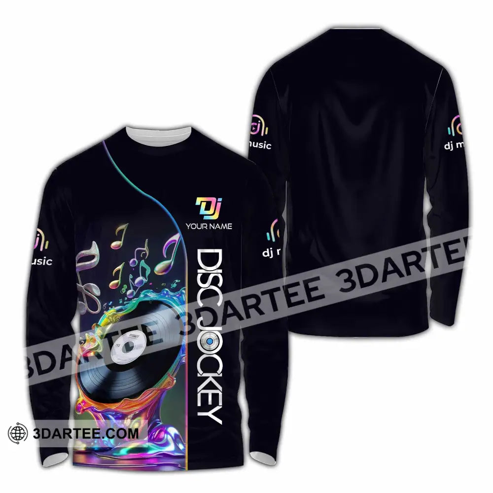 Unisex Shirt - Custom Disc Jockey Lover Shirt Long Sleeve Shirt / S T-shirt