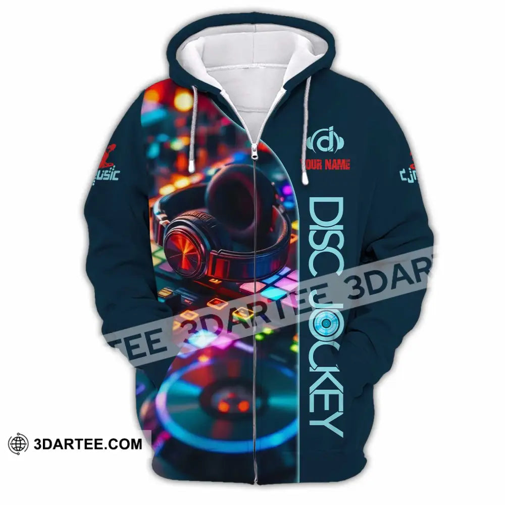 Unisex Shirt - Custom Dics Jockey Party Shirt Zipper Hoodie / S T-shirt