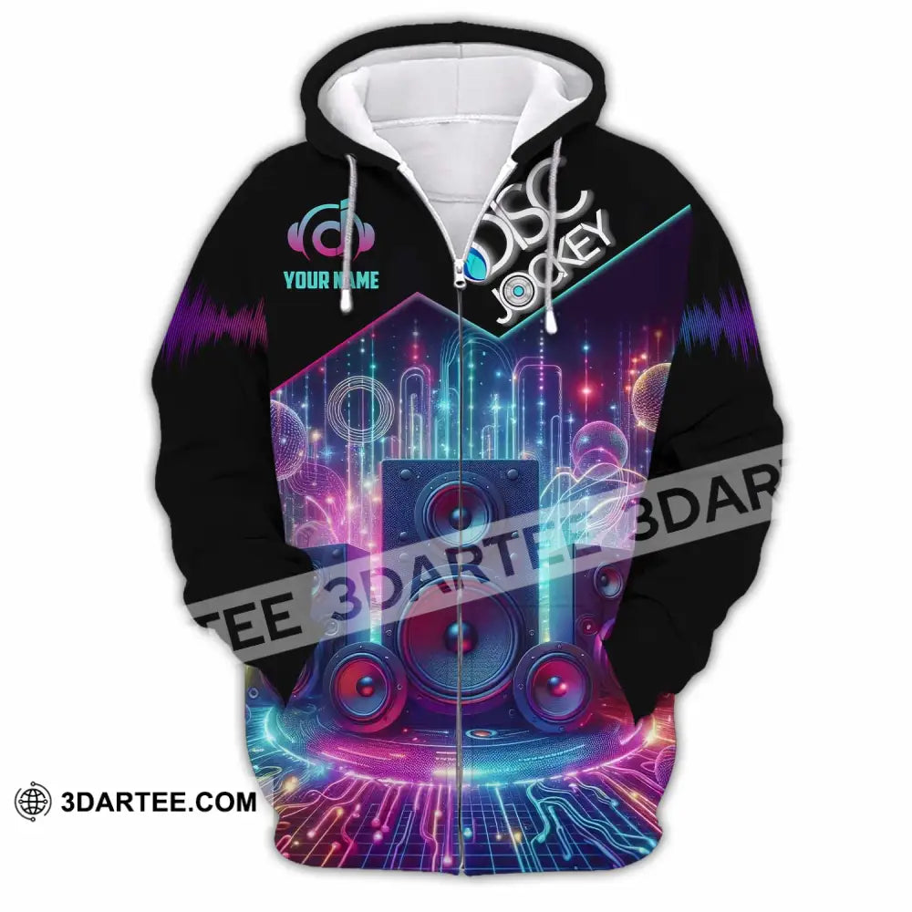 Unisex Shirt - Custom Disc Jockey Shirt Zipper Hoodie / S T-shirt
