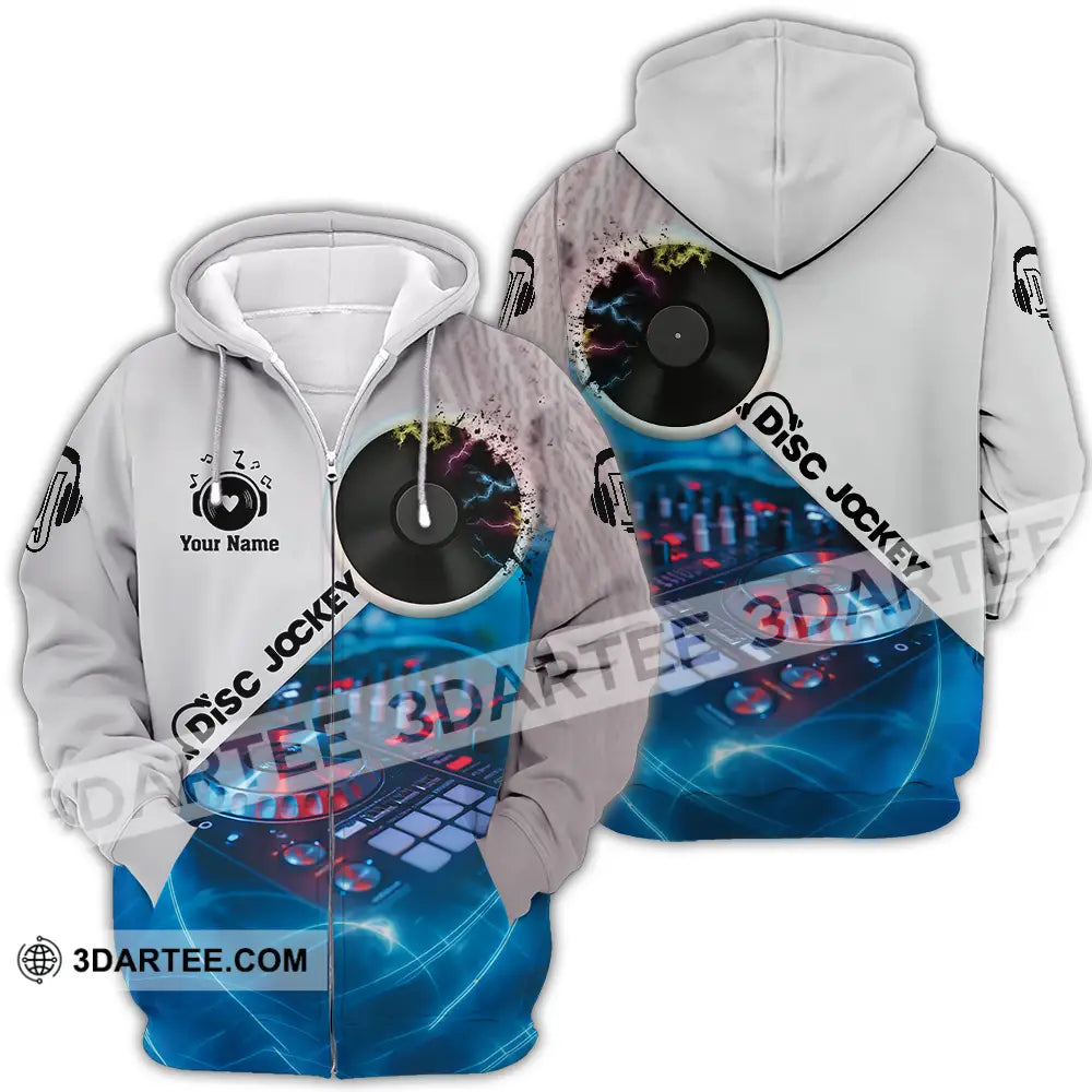 Unisex Shirt - Custom Disc Jockey Shirt Zipper Hoodie / S T-shirt