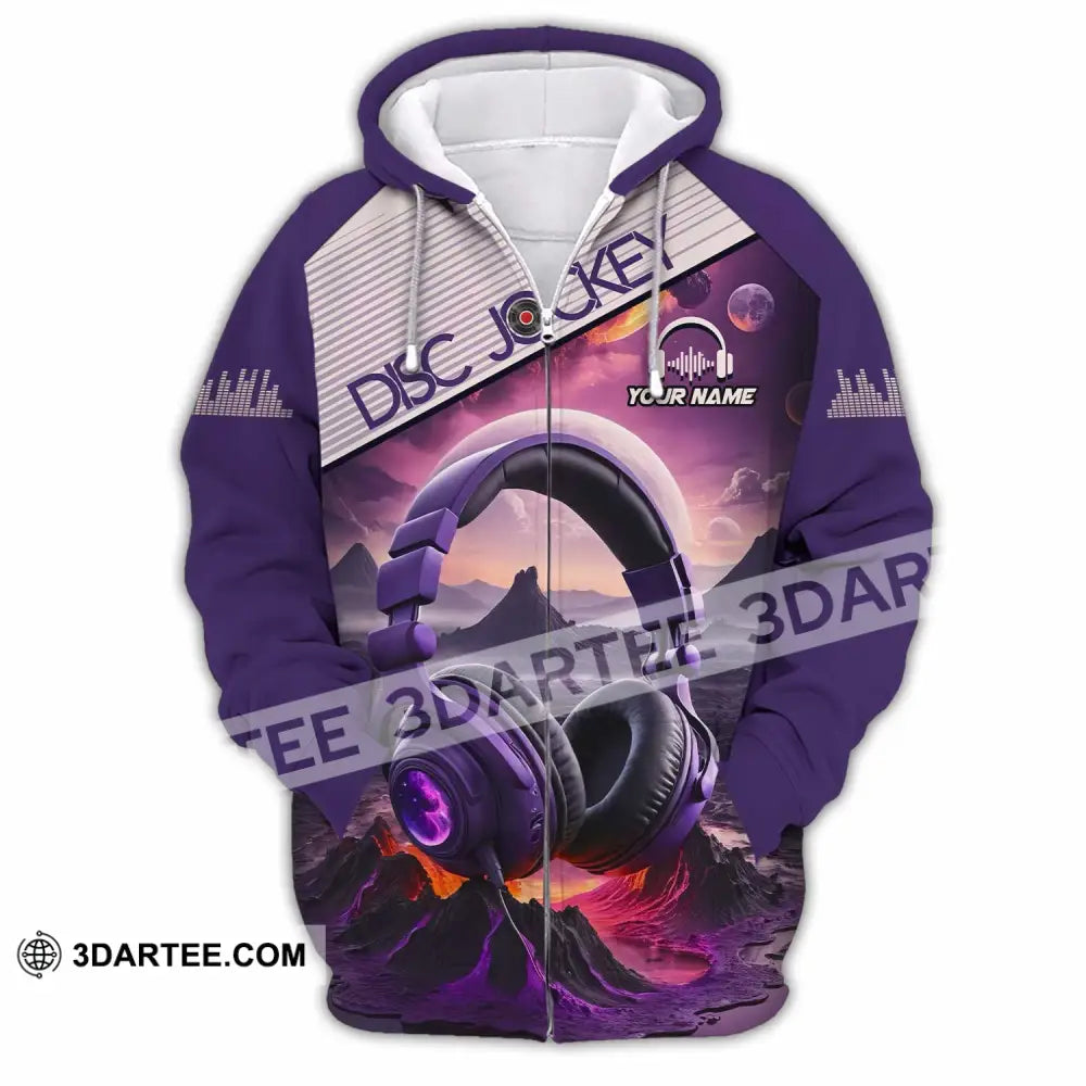 Unisex Shirt - Custom Disc Jockey Shirt Zipper Hoodie / S T-shirt