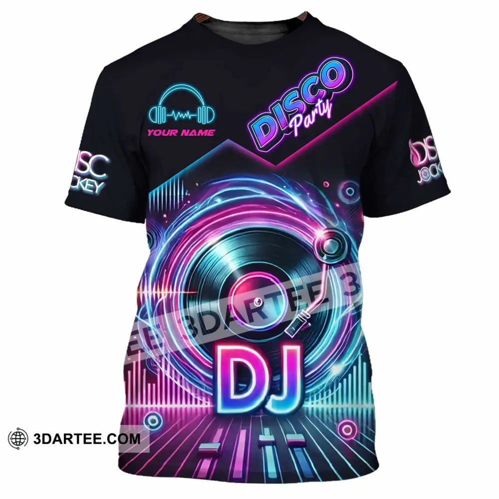 Unisex Shirt - Custom Disco Party DJ Shirt T-Shirt / S T-shirt