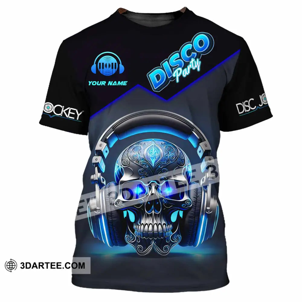 Unisex Shirt - Custom Disco Party Skull Shirt T-Shirt / S T-shirt