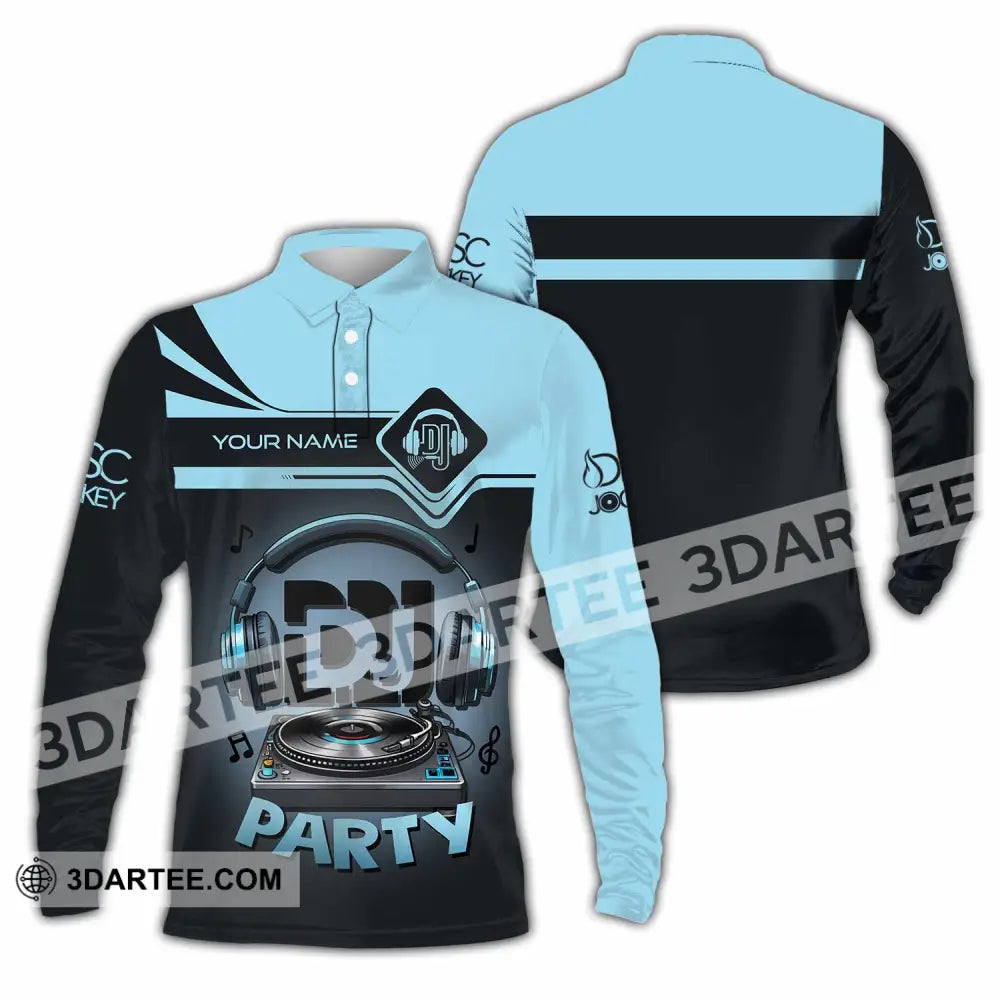 Unisex Shirt - Custom DJ Party Shirt Long Sleeve Polo / S T-shirt
