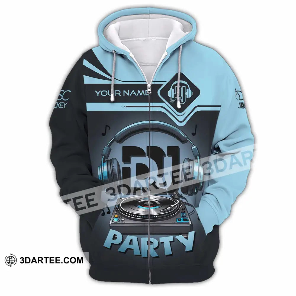 Unisex Shirt - Custom DJ Party Shirt Zipper Hoodie / S T-shirt