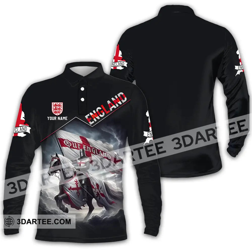 Unisex Shirt - Custom England Shirt Long Sleeve Polo / S T-shirt