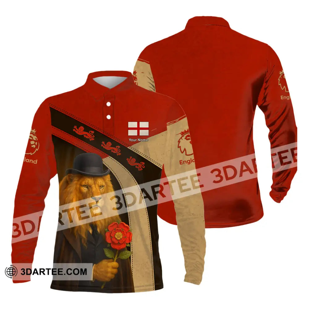 Unisex Shirt - Custom England Shirt Long Sleeve Polo / S T-shirt