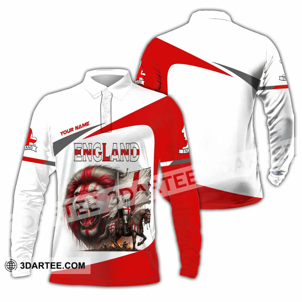 Unisex Shirt - Custom England Shirt Long Sleeve Polo / S T-shirt