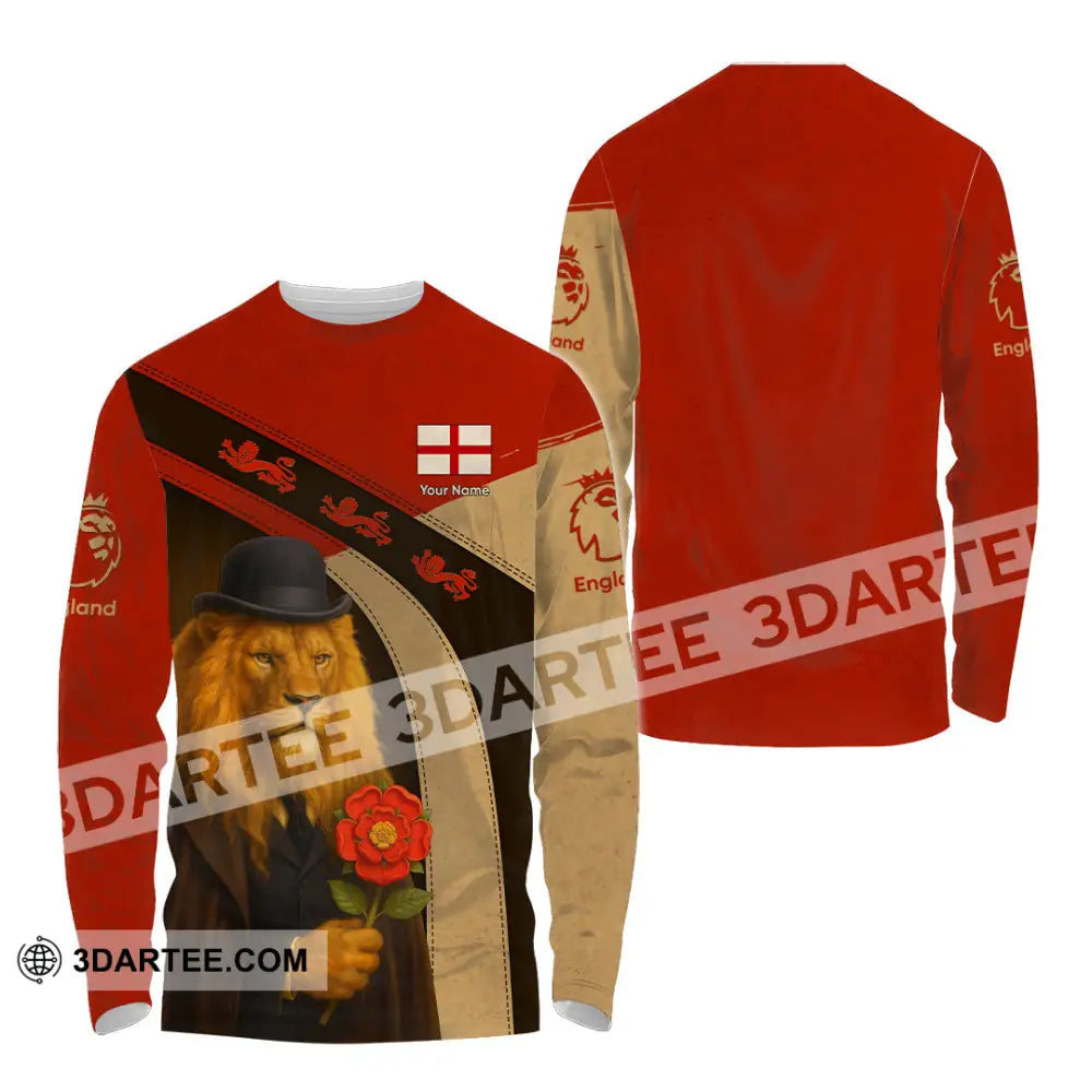 Unisex Shirt - Custom England Shirt Long Sleeve Shirt / S T-shirt