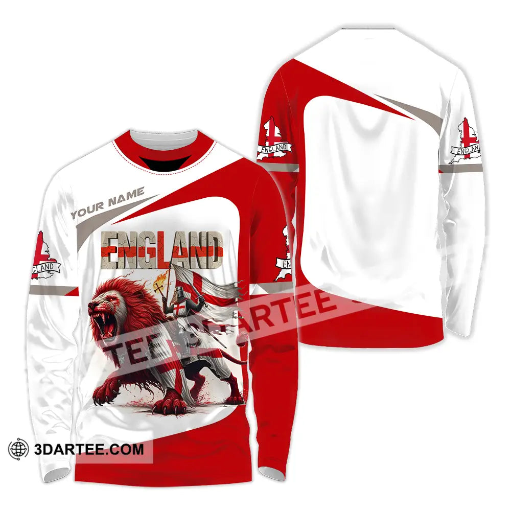 Unisex Shirt - Custom England Shirt Long Sleeve Shirt / S T-shirt