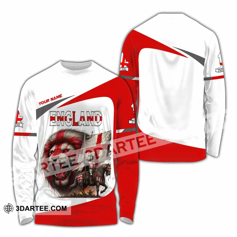 Unisex Shirt - Custom England Shirt Long Sleeve Shirt / S T-shirt