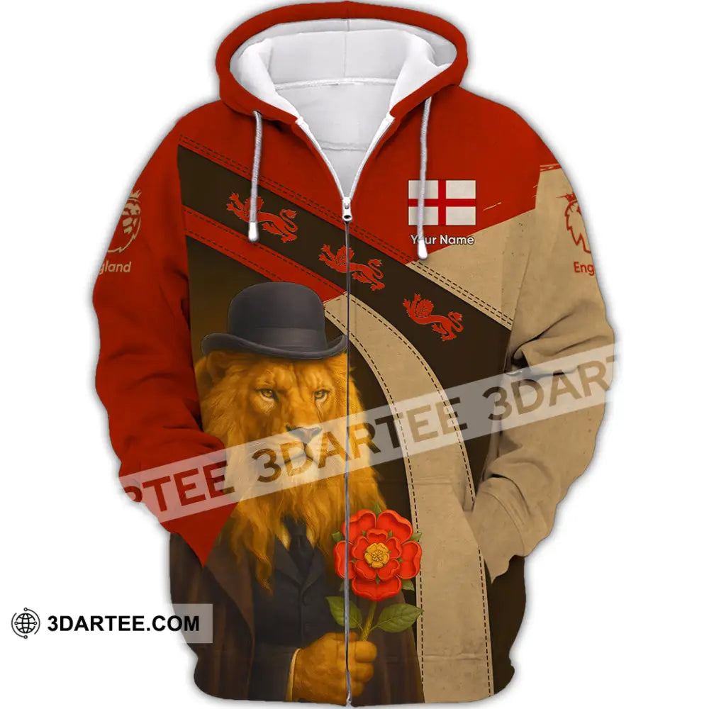 Unisex Shirt - Custom England Shirt Zipper Hoodie / S T-shirt