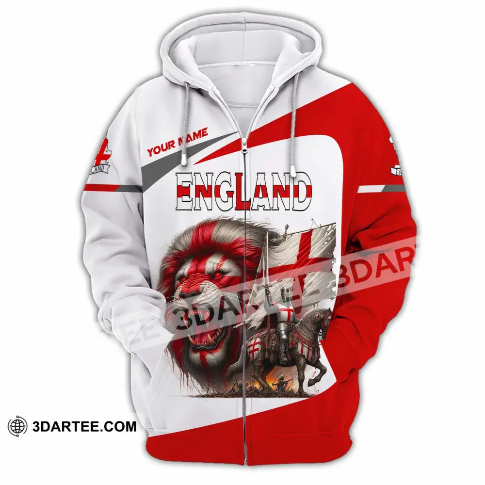 Unisex Shirt - Custom England Shirt Zipper Hoodie / S T-shirt