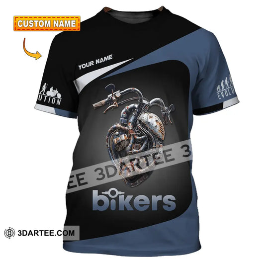 Unisex Shirt - Custom Evolution Heart Biker Shirt T-shirt