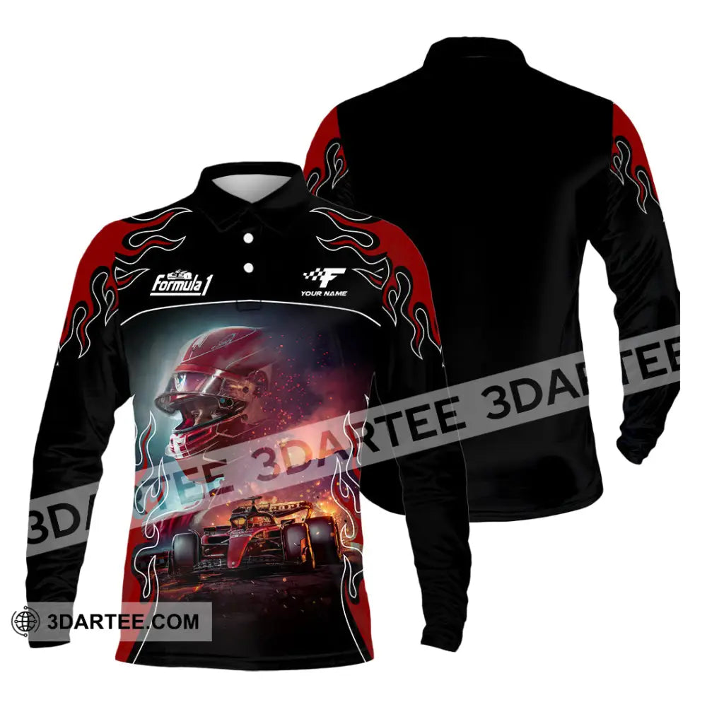 Unisex Shirt - Custom Formula 1 Shirt Long Sleeve Polo / S T-shirt