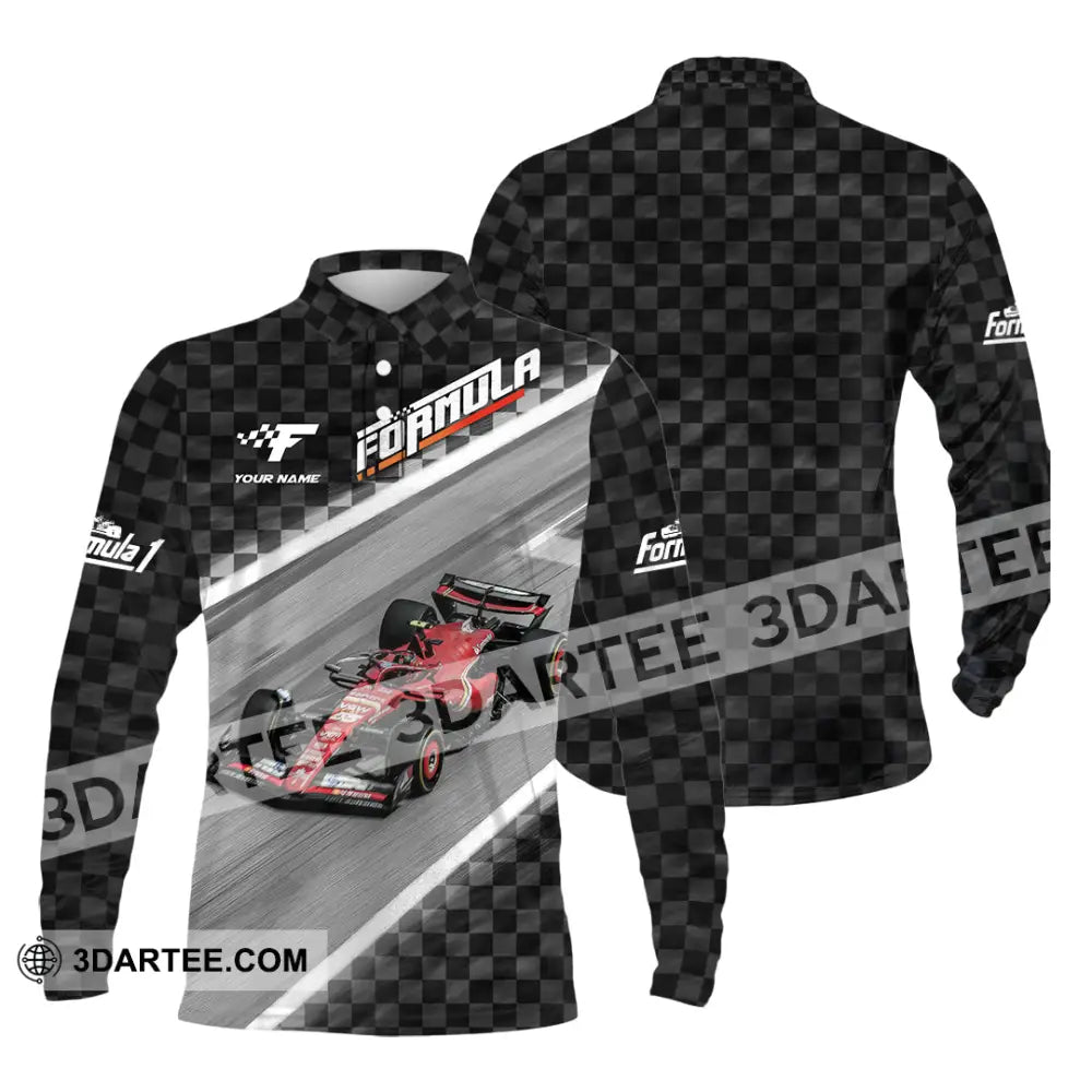 Unisex Shirt - Custom Formula 1 Shirt Long Sleeve Polo / S T-shirt