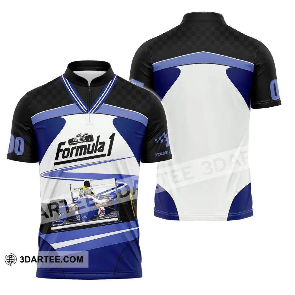 Unisex Shirt - Custom Formula 1 Shirt Zipper Polo Shirt / S T-shirt