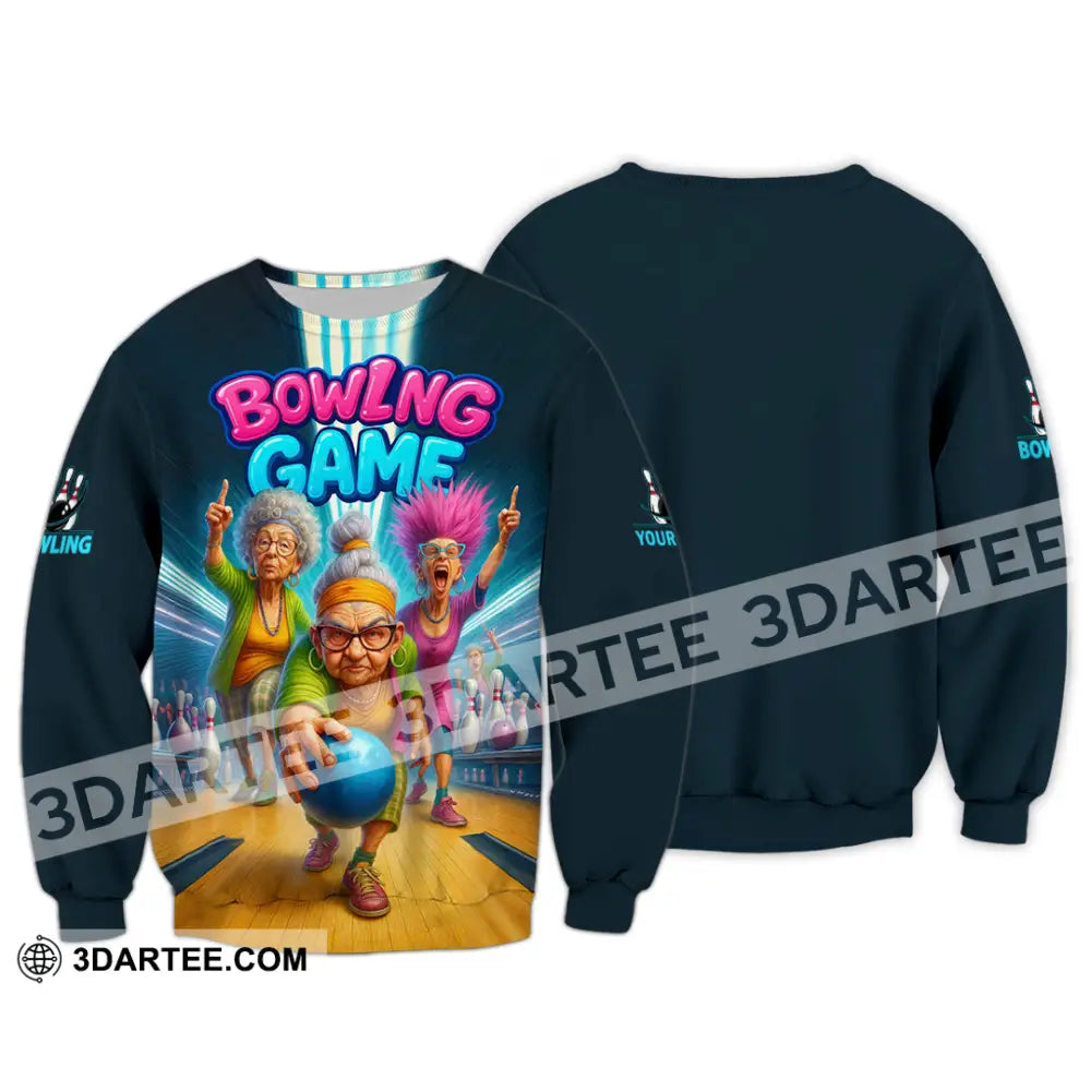 Unisex Shirt - Custom Funny Bowling Game Shirt Long Sleeve / S T-shirt