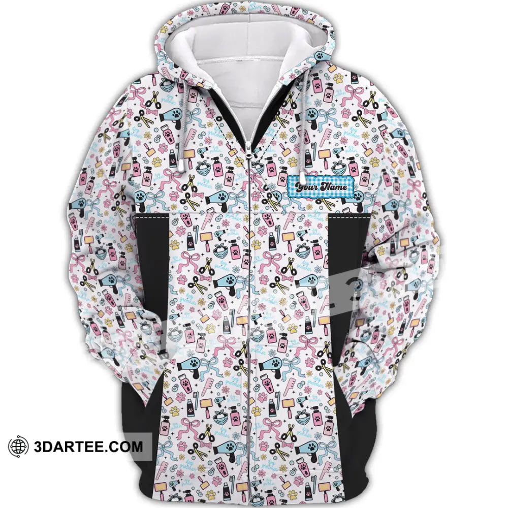 Unisex Shirt - Custom Groomer Shirt Zipper Hoodie / S T-shirt