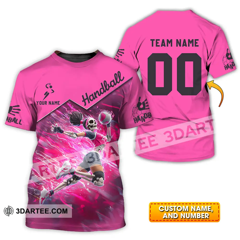 Unisex Shirt - Custom Handball Pink Shirt T-shirt