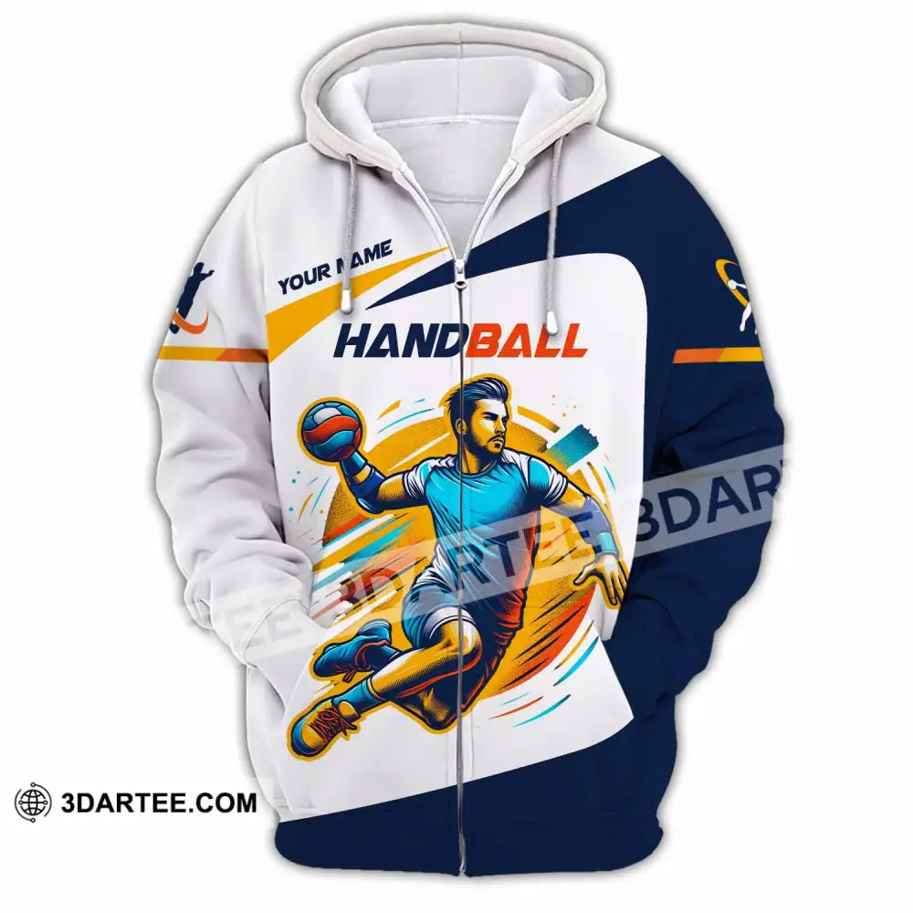 Unisex Shirt - Custom Handball Shirt Zipper Hoodie / S T-shirt
