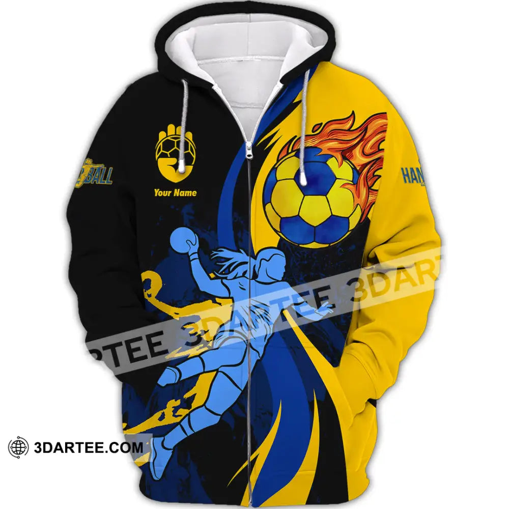 Unisex Shirt Custom Handball Shirt Zipper Hoodie / S T shirt