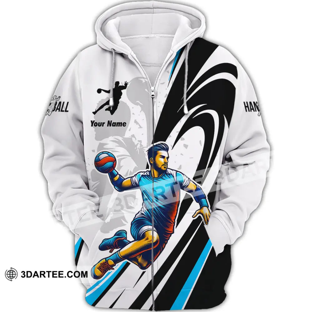 Unisex Shirt Custom Handball Shirt Zipper Hoodie / S T shirt