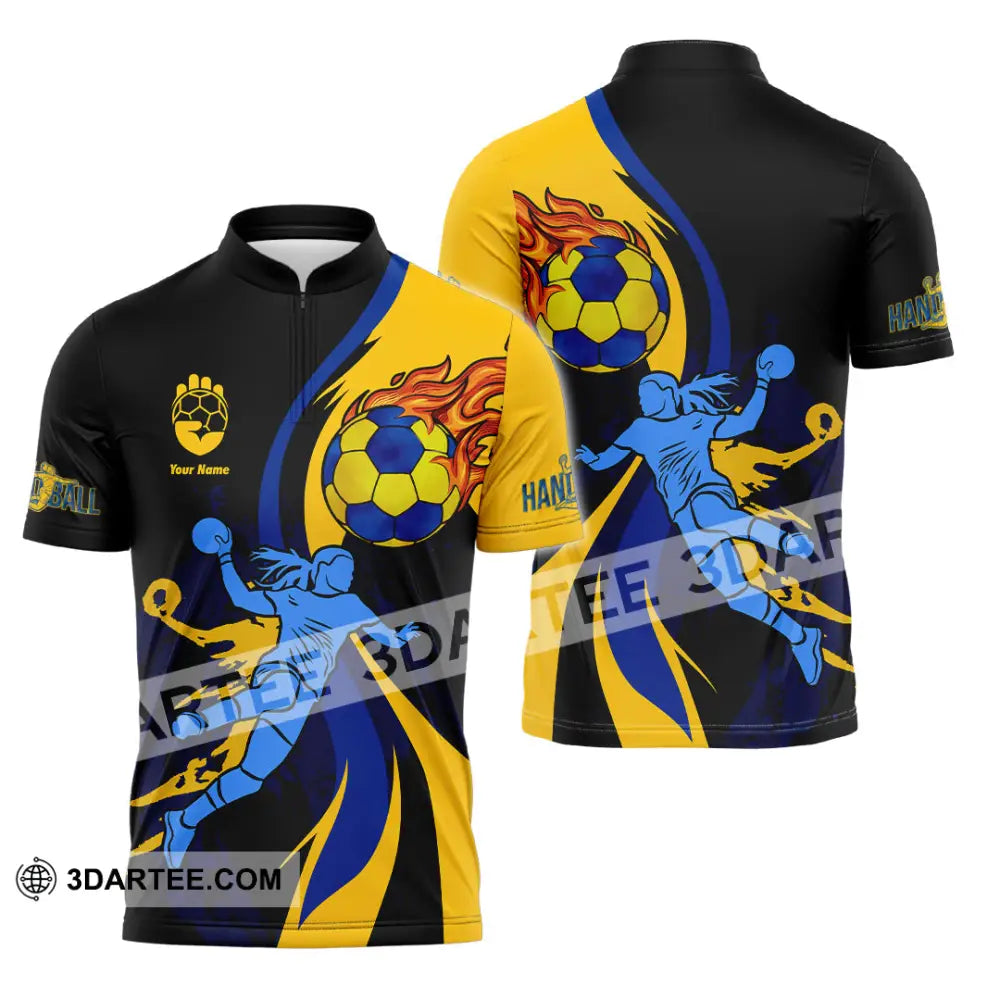 Unisex Shirt Custom Handball Shirt Zipper Polo Shirt / S T shirt