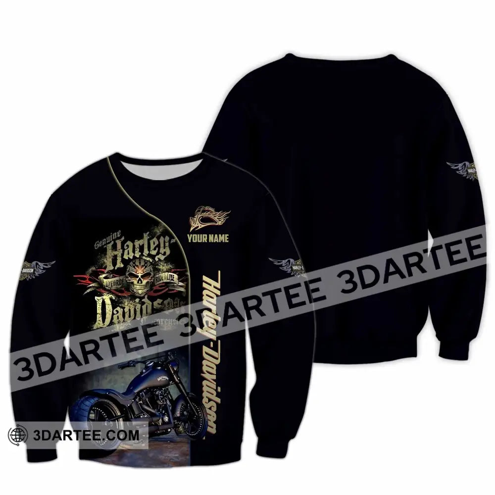 Unisex Shirt - Custom Harley Davidson Shirt Long Sleeve / S T-shirt