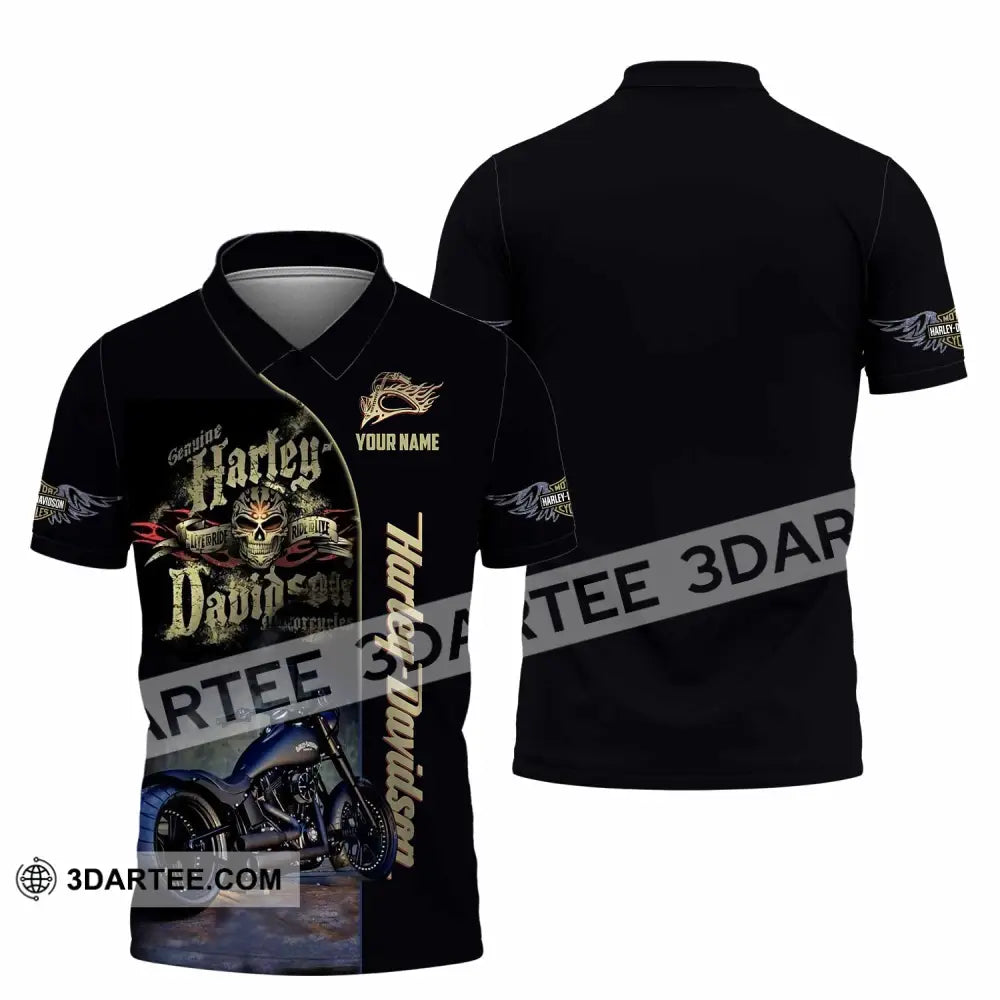 Unisex Shirt - Custom Harley Davidson Shirt Polo Shirt / S T-shirt