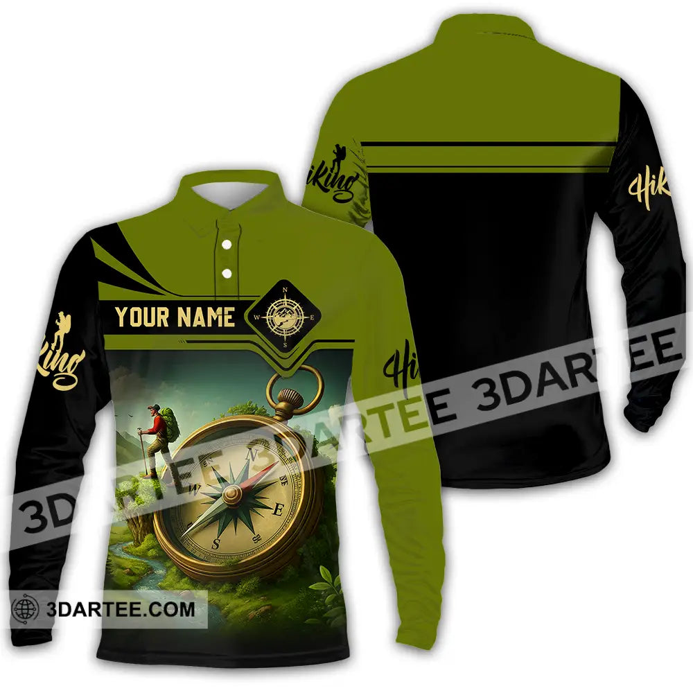 Unisex Shirt - Custom Hiking Lover Shirt Long Sleeve Polo / S T-shirt